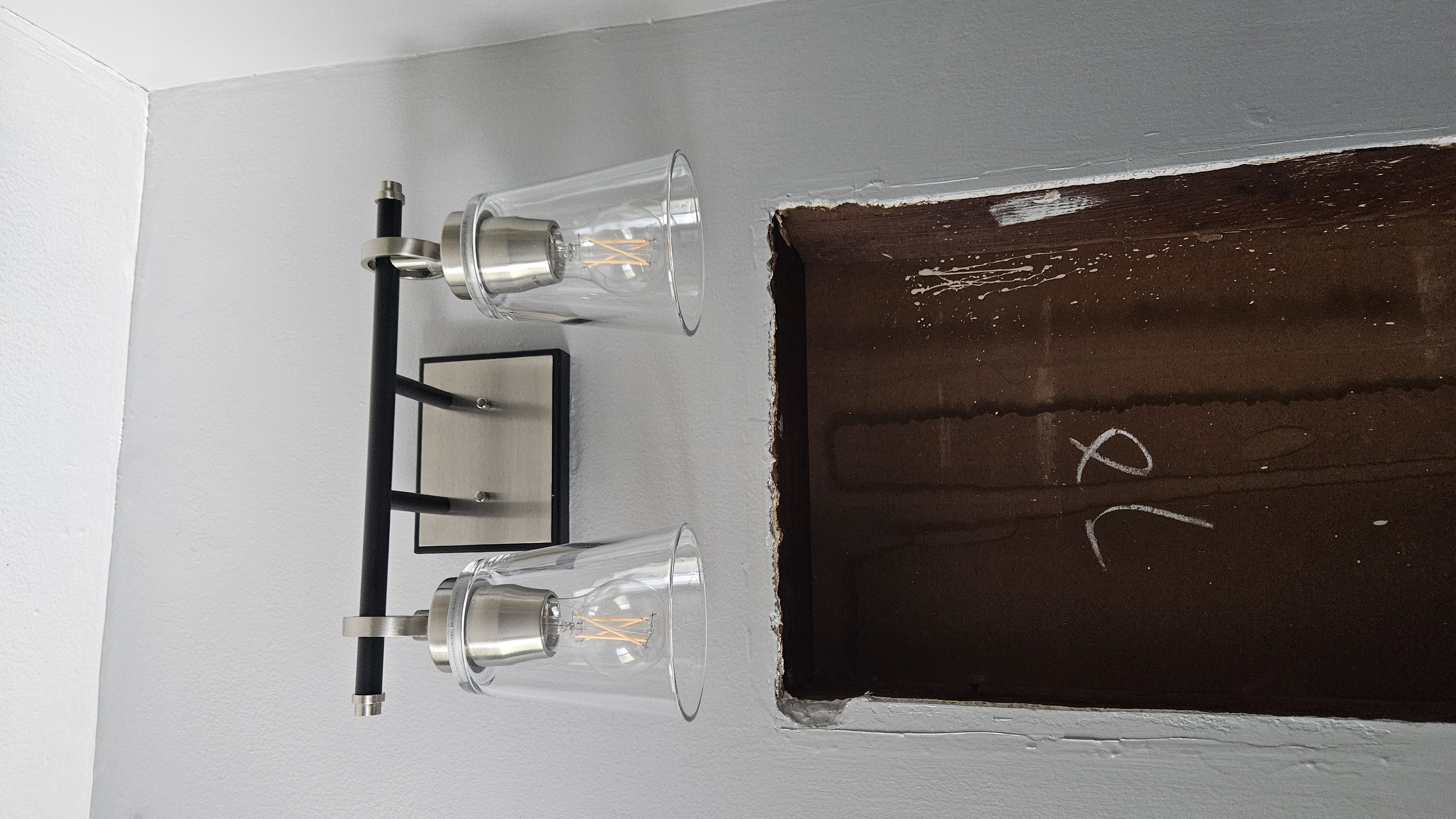 Bathroom remodel new vanity light